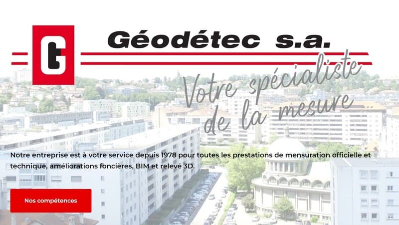 Création du site internet geodetec.ch sous wordpress